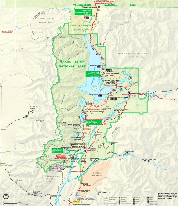 Grand Teton hiking map