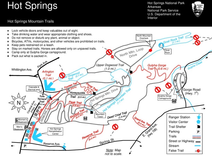 Hot Springs Mountain Trails map