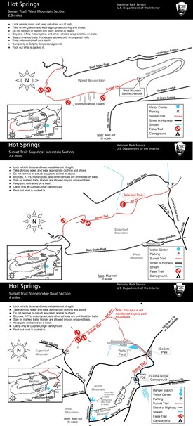 Hot Springs Sunset Trail map