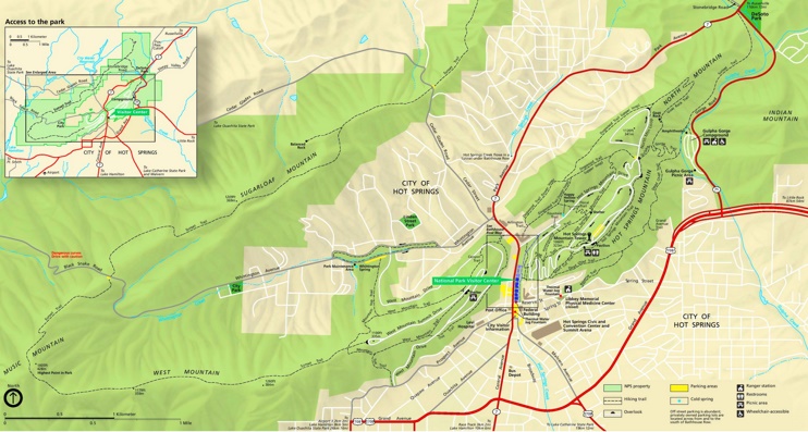 Map of Hot Springs National Park