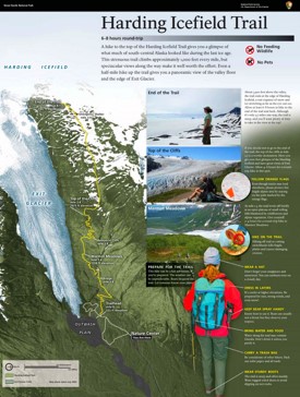 Kenai Fjords Harding Icefield trail map