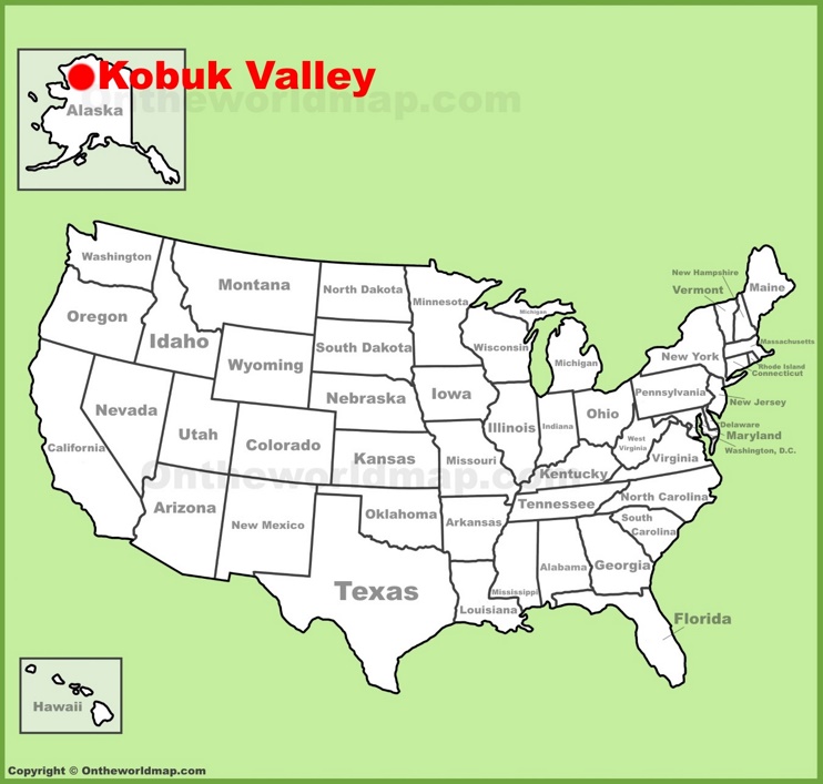 Kobuk Valley National Park location on the U.S. Map 