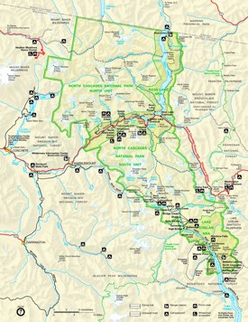 North Cascades trail map