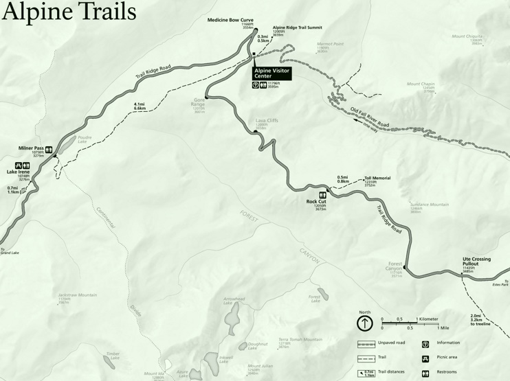 Rocky Mountain Alpine Trails map