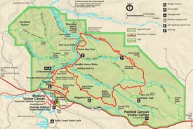 Theodore Roosevelt National Park South Unit tourist map
