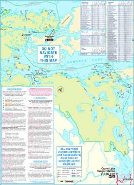 Voyageurs National Park camping and houseboating backside map