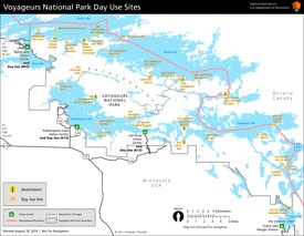 Voyageurs National Park day use sites map