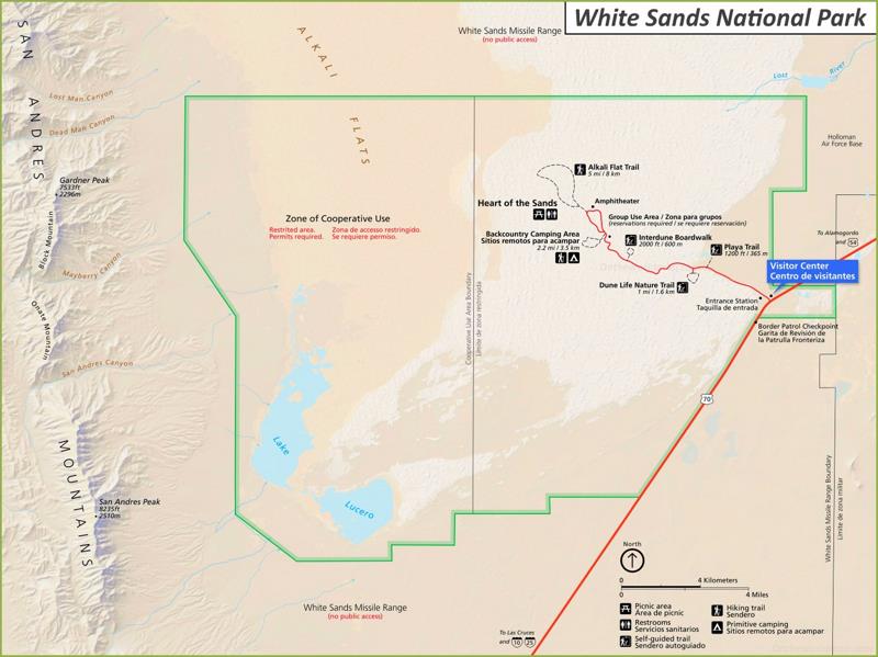 White Sands Trail Map