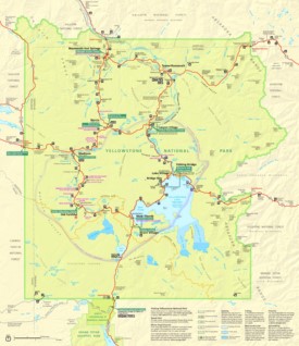 Yellowstone camping map