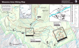 Yosemite Wawona Area hiking map
