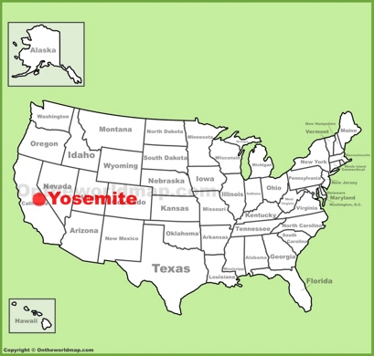 Yosemite Location Map