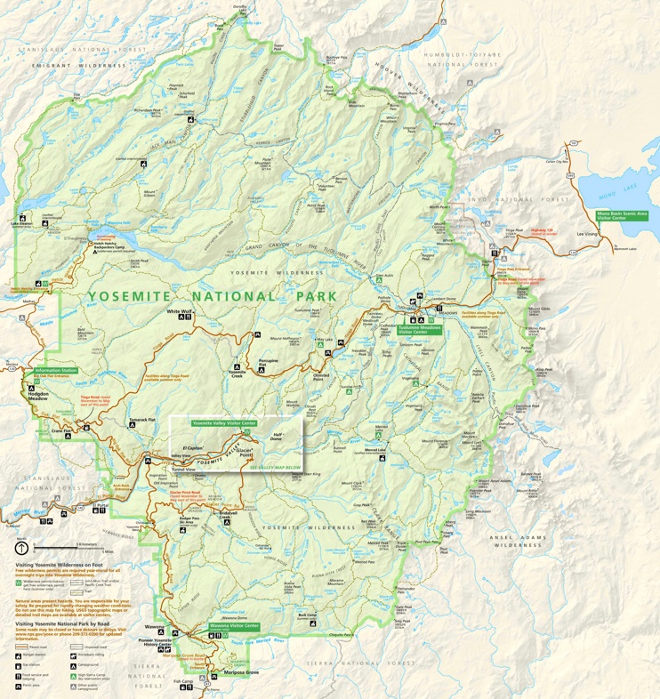 Yosemite trail map