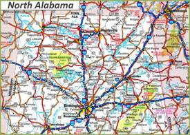 Map of Northern Alabama
