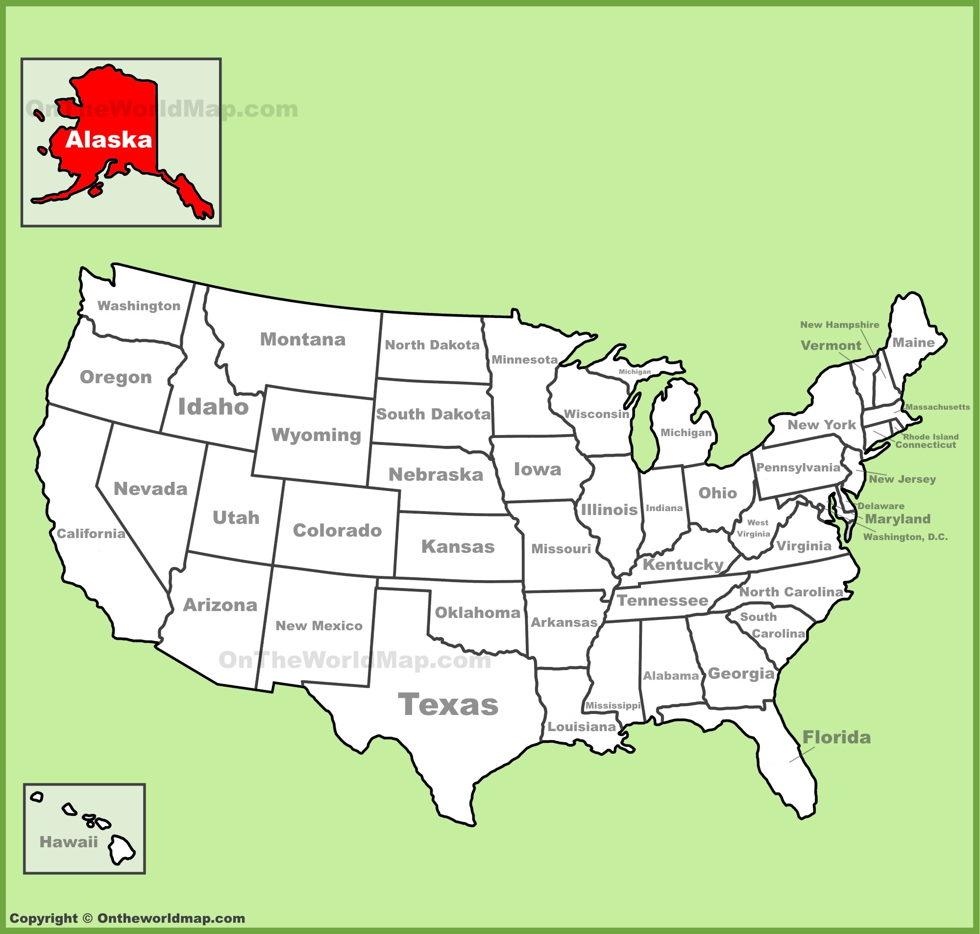 Alaska Location On The Us Map
