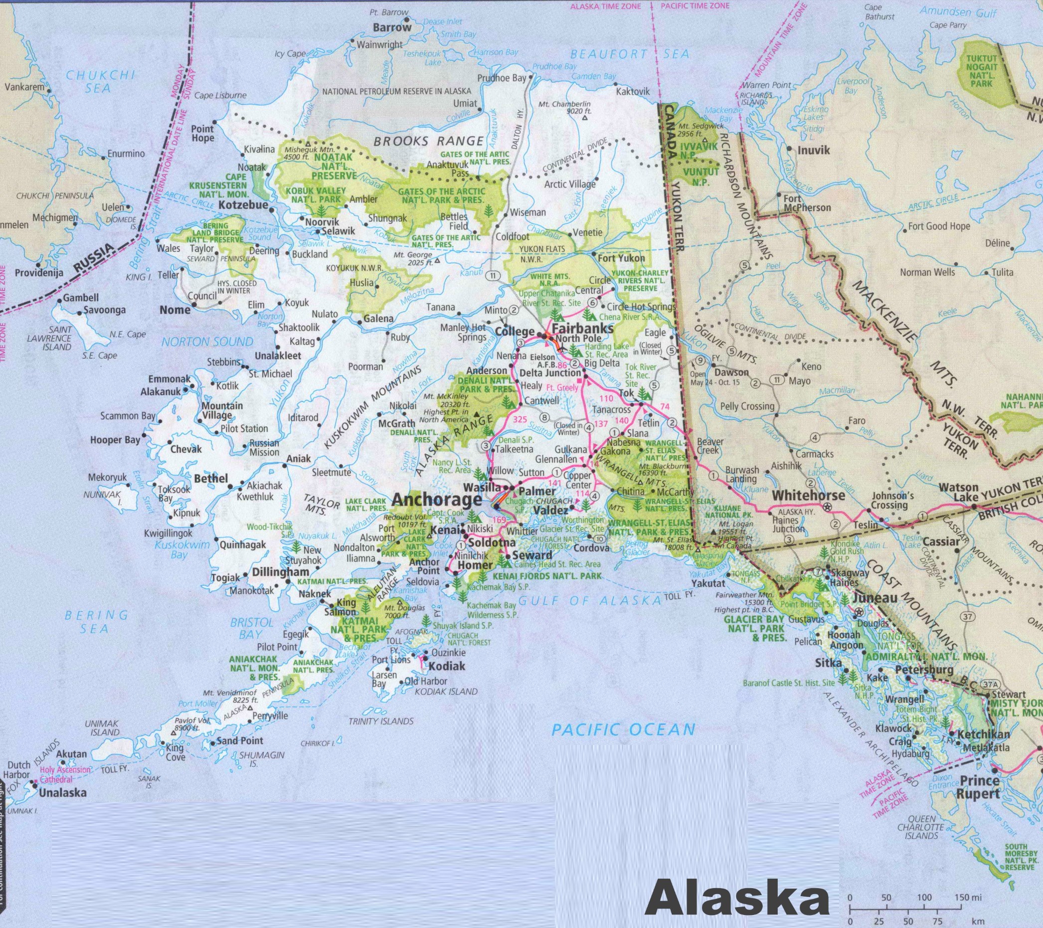 Printable Maps Alaska