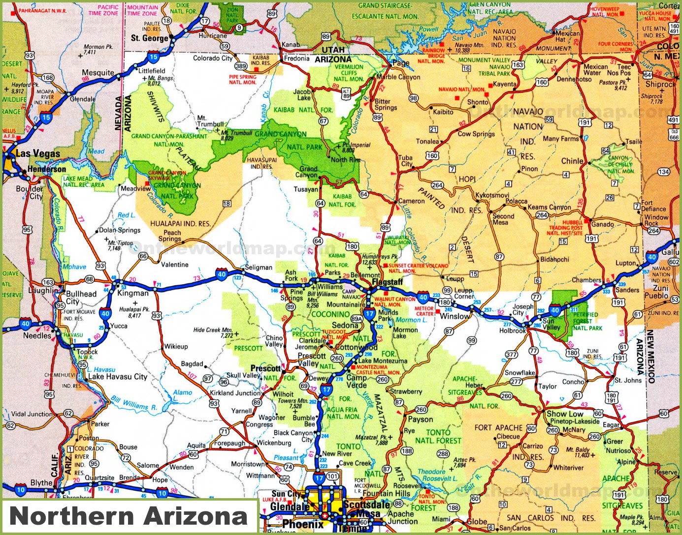 map-of-northern-arizona