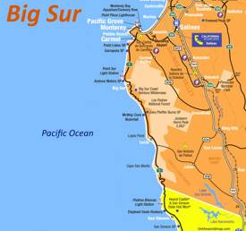 Big Sur Tourist Attractions Map