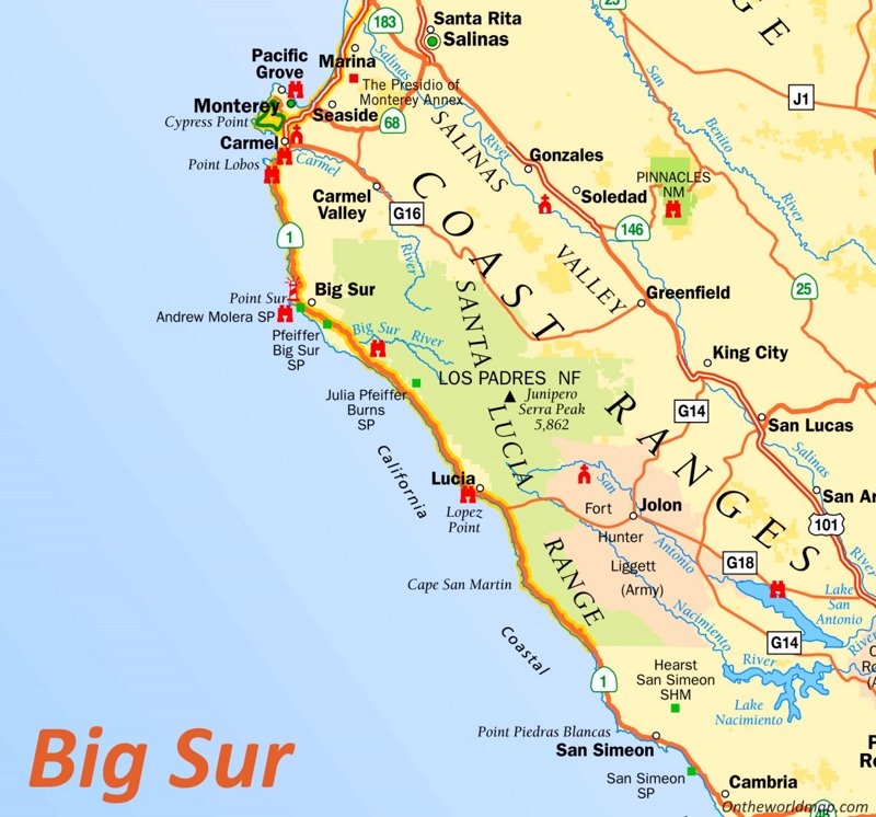 Map of Big Sur