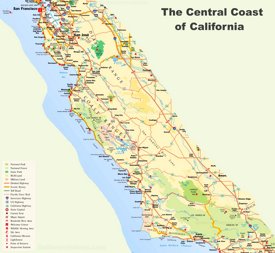 California Central Coast Map