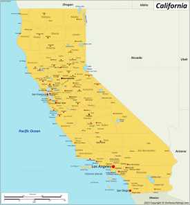 California Cities Map