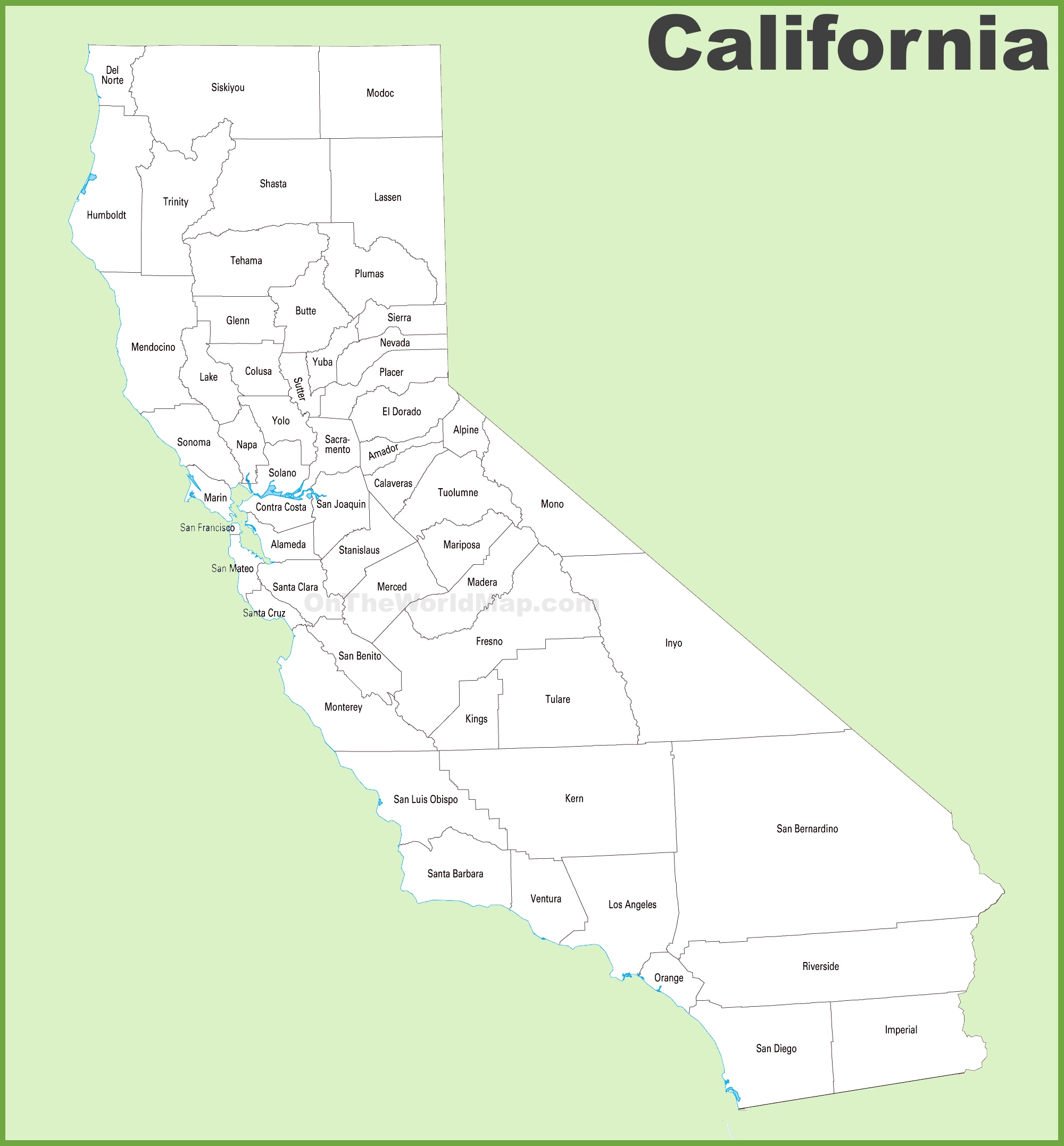 California county map