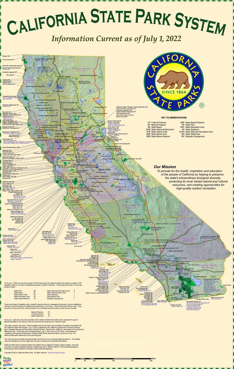 California State Parks Map - Ontheworldmap.com