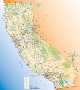 California tourist map