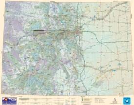 Large detailed tourist map of Colorado