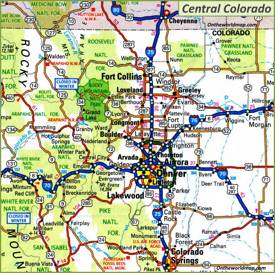 Map of Central Colorado