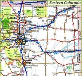 Map of Eastern Colorado