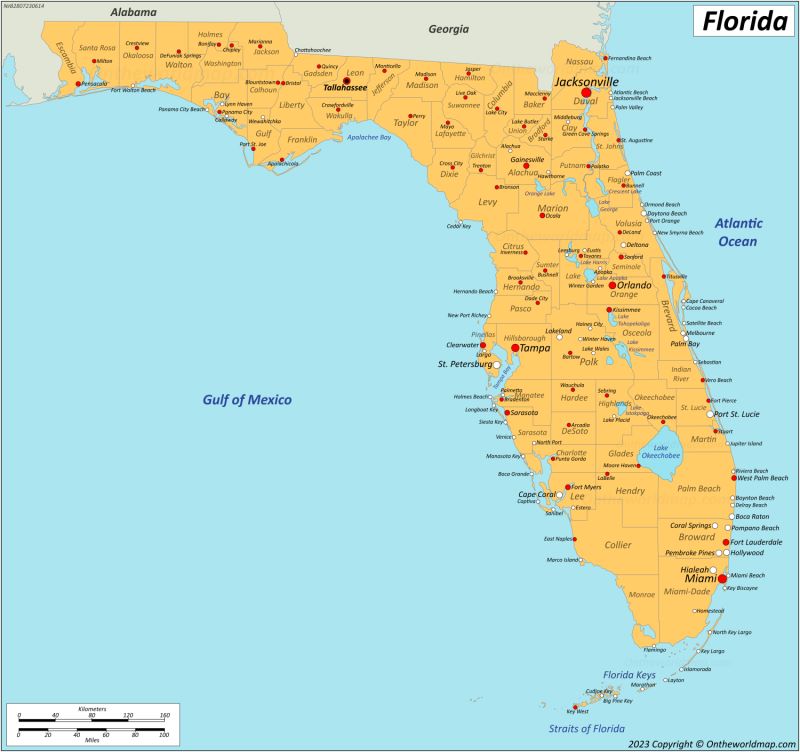 Florida Cities Map