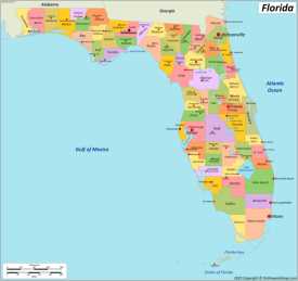 Florida Counties And County Seats Map