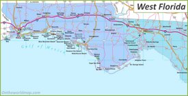 Map of West Florida