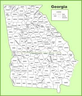 Georgia county map