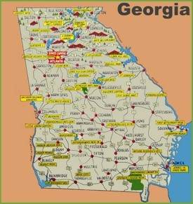 Georgia On United States Map Georgia State Map | Usa | Maps Of Georgia (Ga)