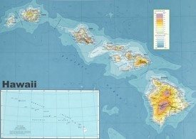 Hawaii physical map