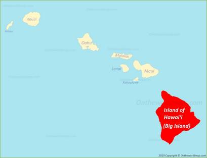 Island of Hawaiʻi Location Map