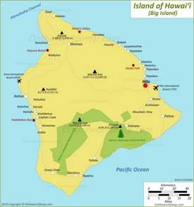 Island of Hawaiʻi Map
