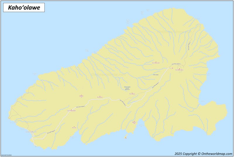 Map of Kahoʻolawe