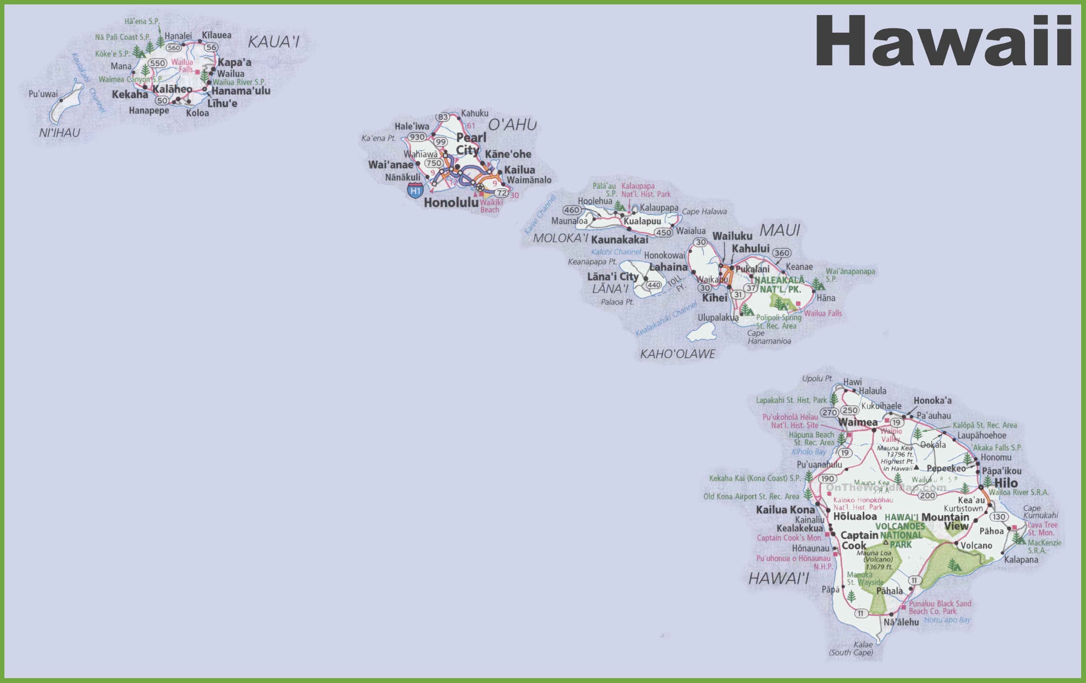 Hawaii Cruise Map