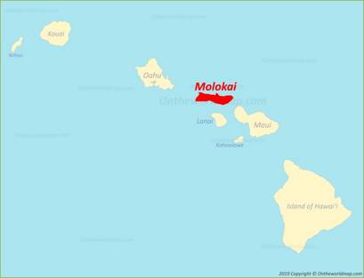 Molokai Location Map