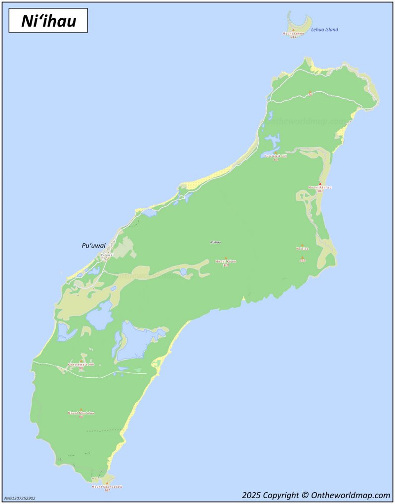 Map of Niʻihau