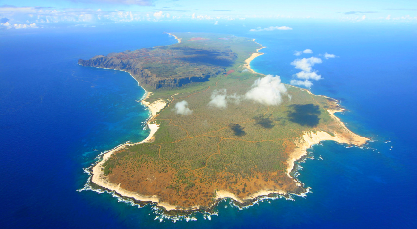 Aerial view of Niʻihau Island