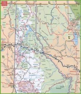 Map of Northern Idaho