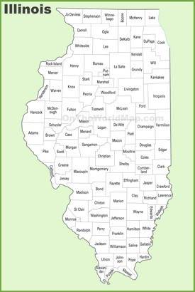 Illinois county map