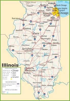 Illinois highway map