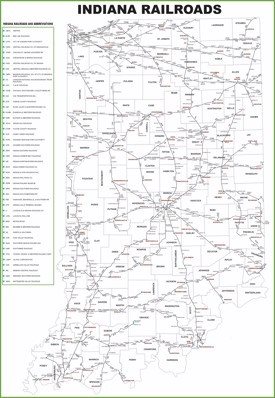 Indiana railroad map