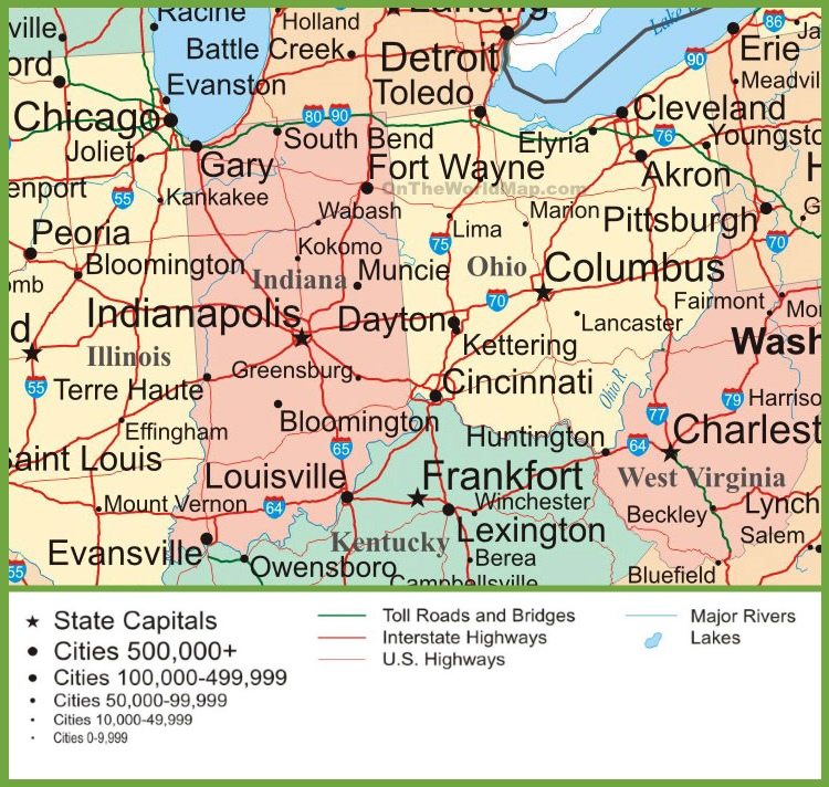 Map Indiana Ohio Get Map Update