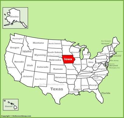 Iowa Location Map
