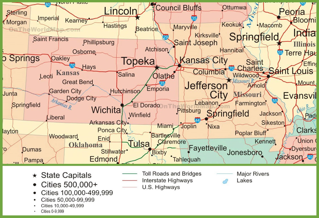 92   Map Of Kansas And Missouri 